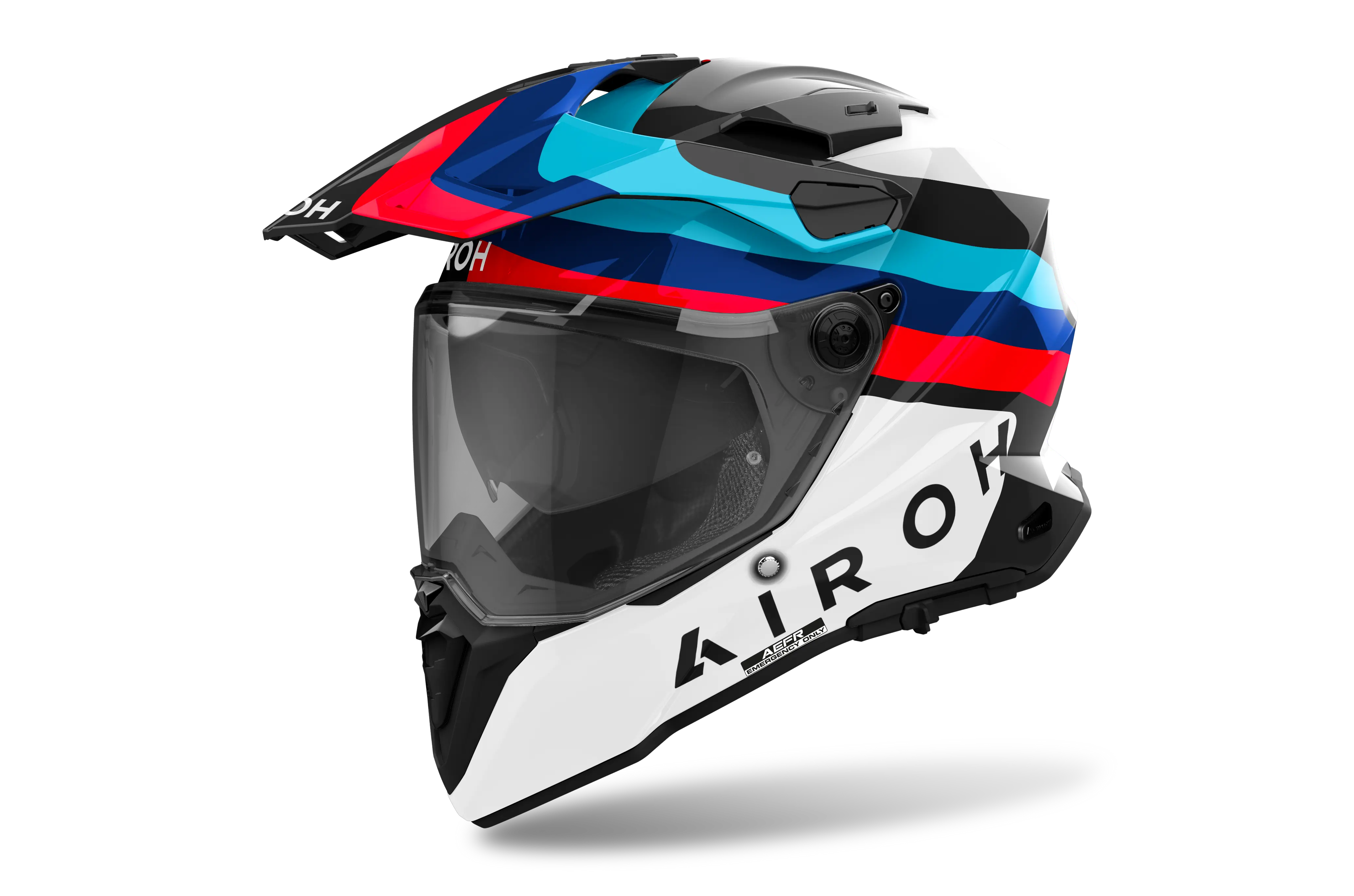 AIROH Commander 2 – Casque Moto Polyvalent Noir Brillant – Homologué ECE 22/06 – Taille M