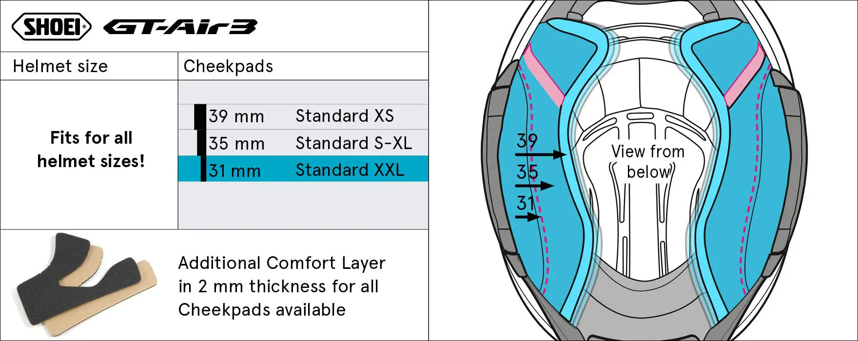 Cheek Pad 31mm (GT3) Type-R - image 1