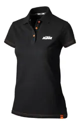 3PW178660 GIRLS RACING POLO BLACK