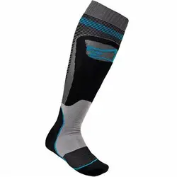 MX PLUS-1 SOCKS BLACK CYAN SIZE S