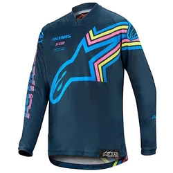 YOUTH RACER BRAAP JERSEY NAVY AQUA PINK FLUO XL