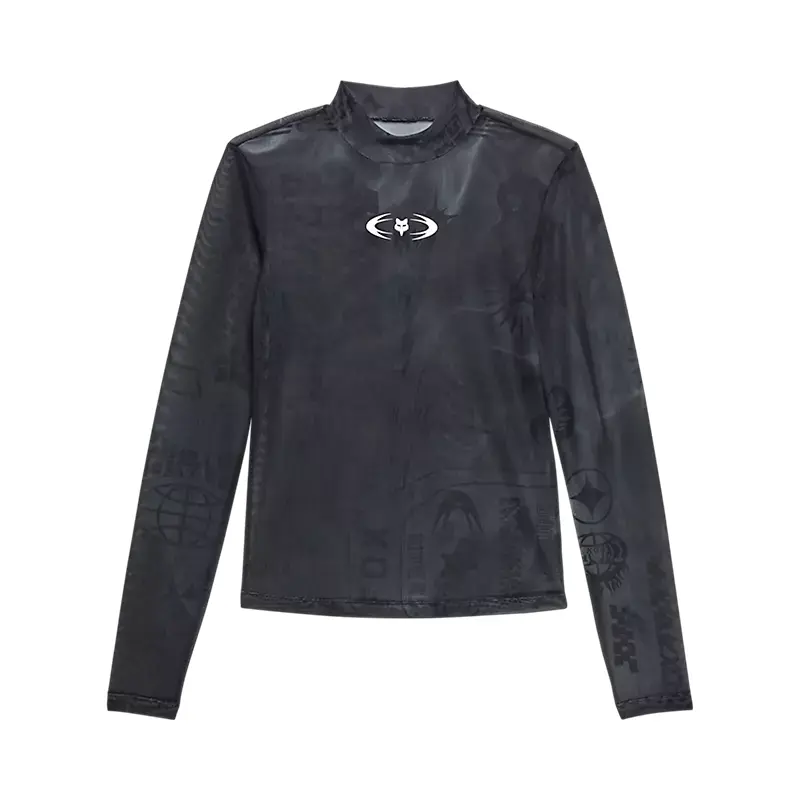 Womens Image Cosmo Mesh Long Sleeve Top