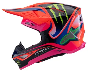 S-M10 DEEGAN MONSTER HELMET ECE06 OR FL PU PI G - image 1